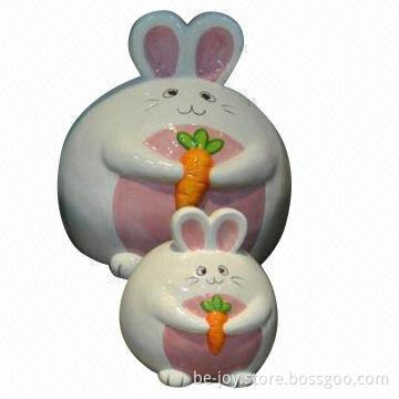 Coin Bank with Rabbit Shape, Available in Various Colors and Sizes, OEM Orders are Welcome